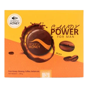 Organic Honey Candy Power for Men, 60 Pieces × 5 g (0.18 oz.)