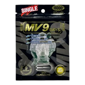 Rhino MV9 Black 8000 Pill, 1 Capsule